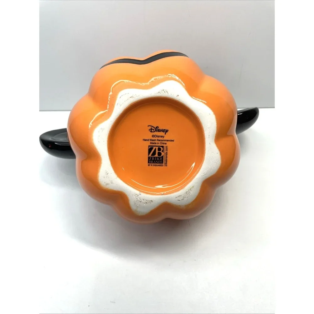 NEW Disney MICKEY Mouse Ceramic Pumpkin COOKIE JAR Orange Canister Halloween